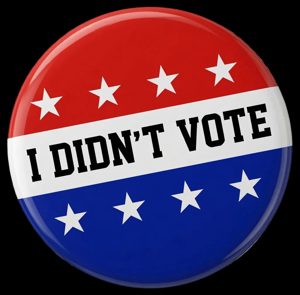 I DIDN’T VOTE round button